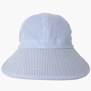 Ponyflo blue striped sunblocker hat